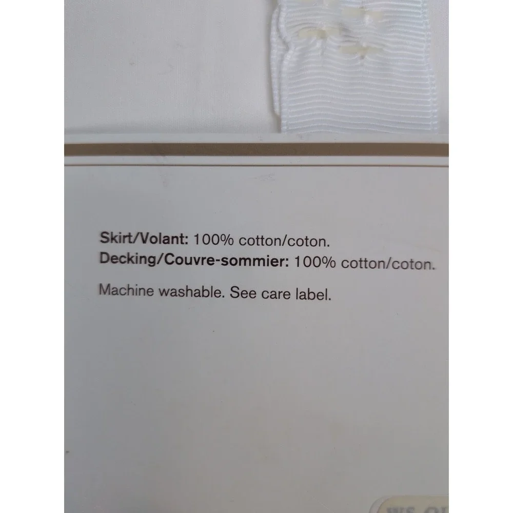 NEW😍Pottery Barn Foundations Essentials Twin Hemstitch Bed Skirt *READ* 14